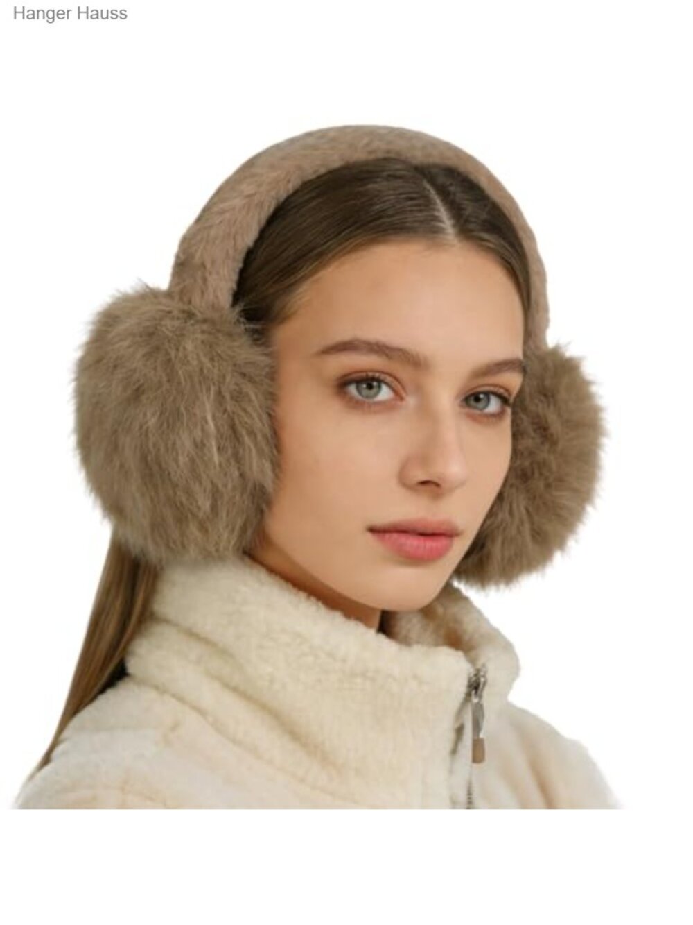 Faux Fur Foldable Winter Earmuffs Soft Plush Ear Warmers for Skiing